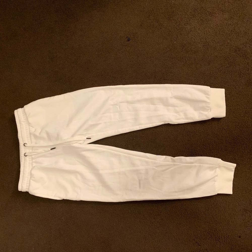 White joggers